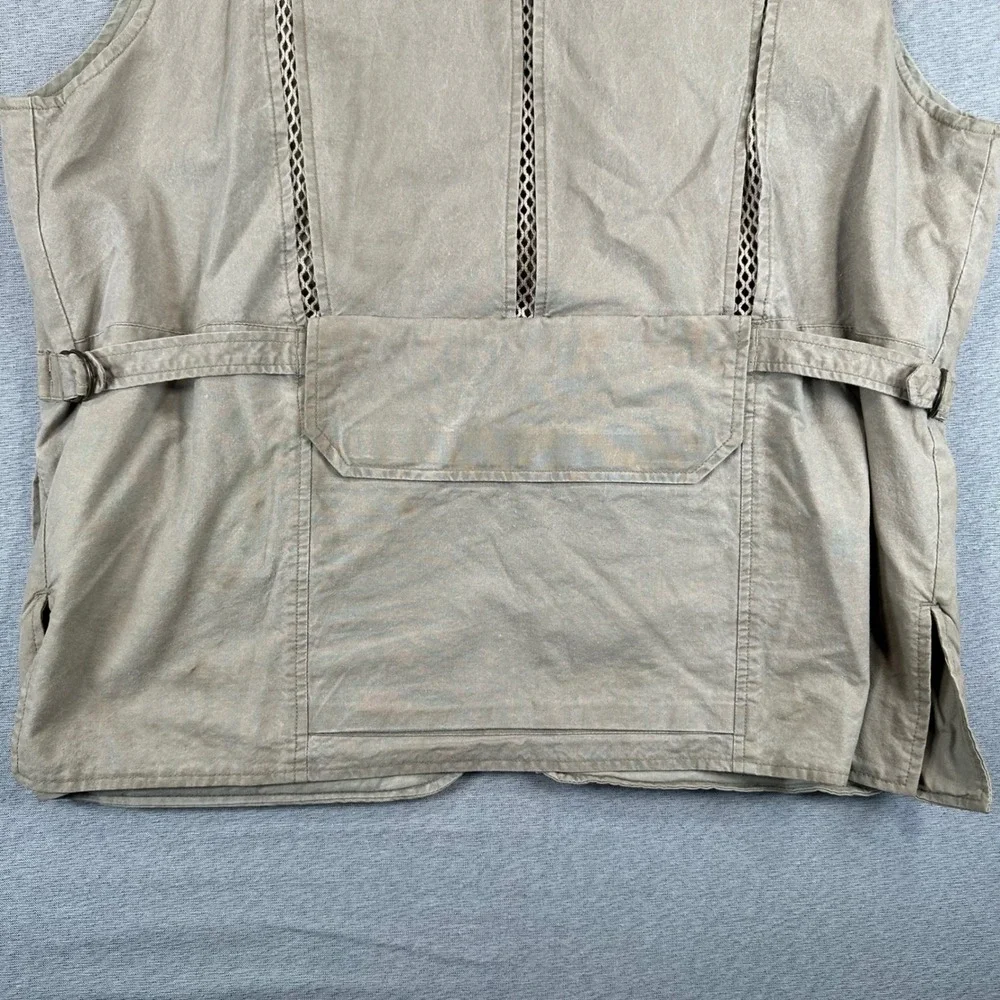 RARE 80s VTG Banana Republic Safari Vest XL Khaki Multi Pocket Tactical